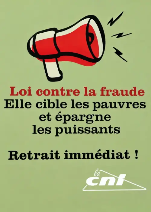 Loi contre la fraude : la CNL demande le retrait immédiat du texte